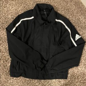 Adidas Black Jacket with White Accents